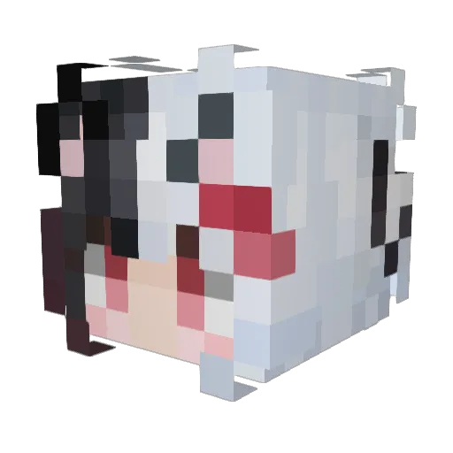 Xu_shi_ Minecraft avatar head, 3D render