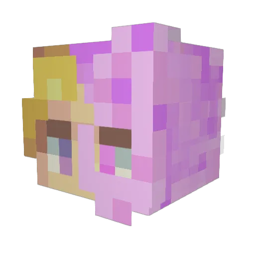 XuanJ1a Minecraft avatar head, 3D render