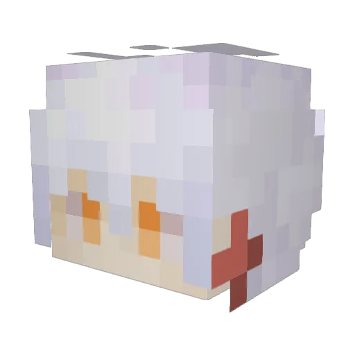 XuanZhi_24 Minecraft avatar head, 3D render