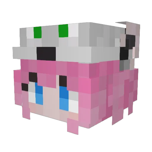 Xuan_Shuang Minecraft avatar head, 3D render