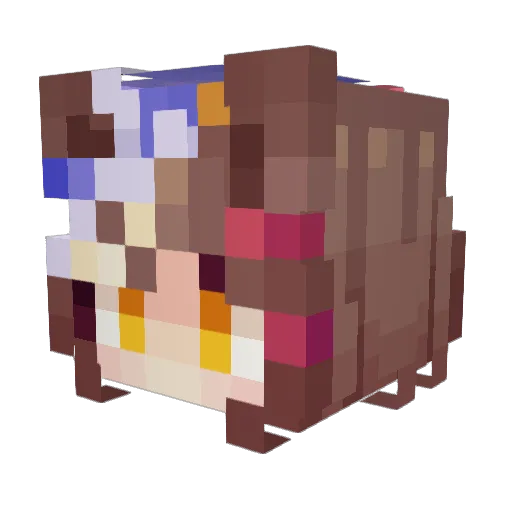 Xuan_saka Minecraft avatar head, 3D render