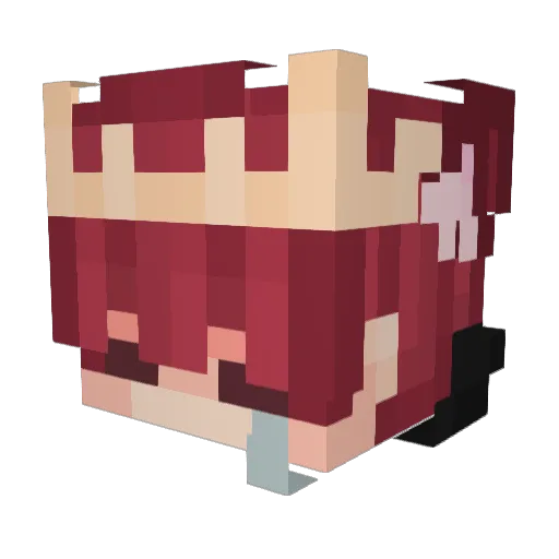 Xuanan Minecraft avatar head, 3D render