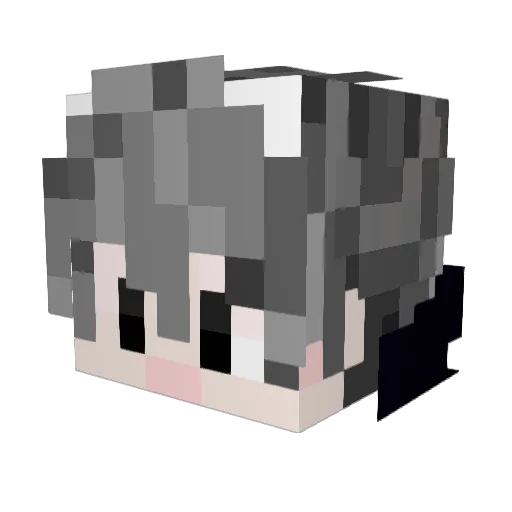 Xuanzi_Gc Minecraft avatar head, 3D render