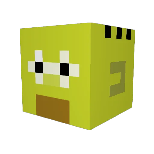 Xubax Minecraft avatar head, 3D render