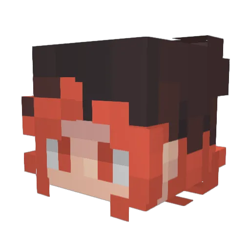 Xubiscla Minecraft avatar head, 3D render