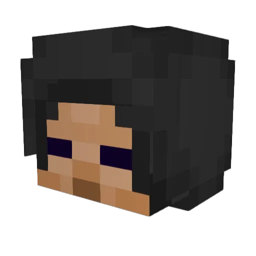Xuchidotexe Minecraft avatar head, 3D render