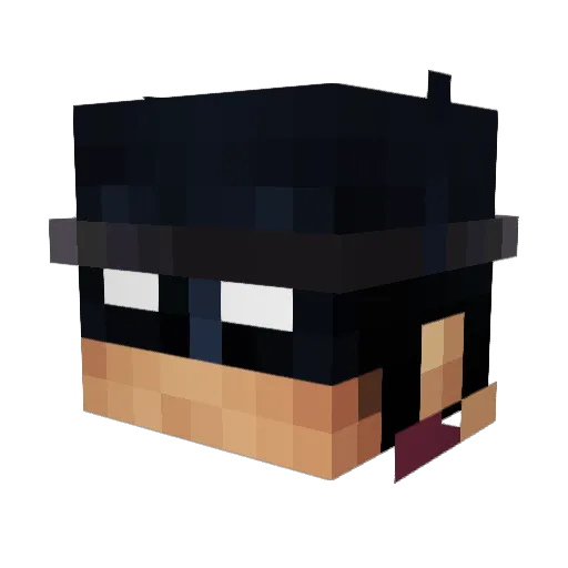 Xudo_ Minecraft avatar head, 3D render