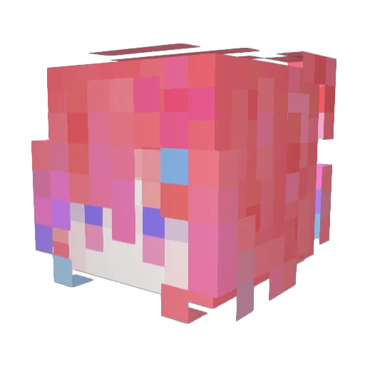 XueYuan Minecraft avatar head, 3D render