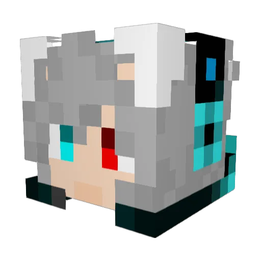 XueYue7 Minecraft avatar head, 3D render