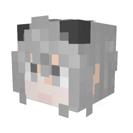 Xue_233 Minecraft avatar head, 3D render