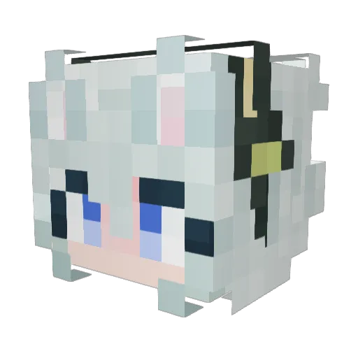 Xue_Li_Glaze Minecraft avatar head, 3D render