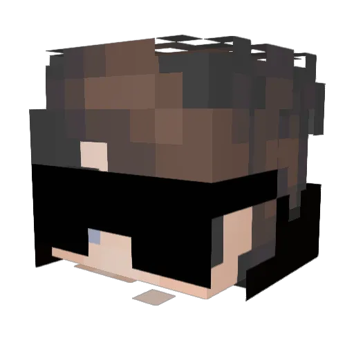 Xuiii1 Minecraft avatar head, 3D render