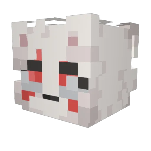 Xujbubbd Minecraft avatar head, 3D render