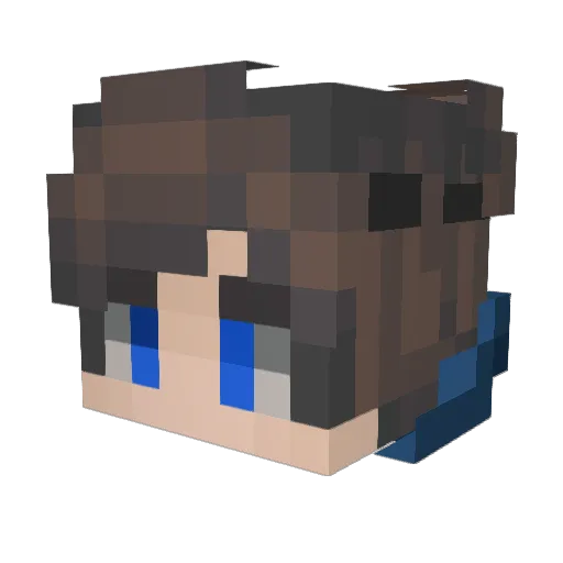 Xukey Minecraft avatar head, 3D render