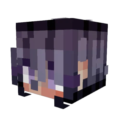 Xukun Minecraft avatar head, 3D render