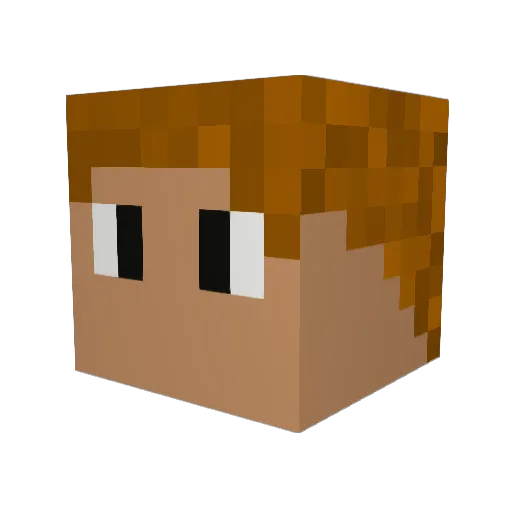 XuleTz Minecraft avatar head, 3D render