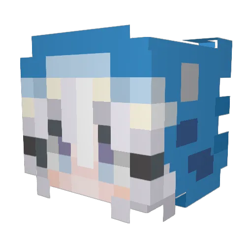 Xulli_ Minecraft avatar head, 3D render
