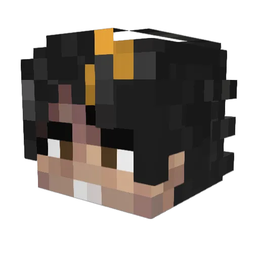 Xun_mo043 Minecraft avatar head, 3D render