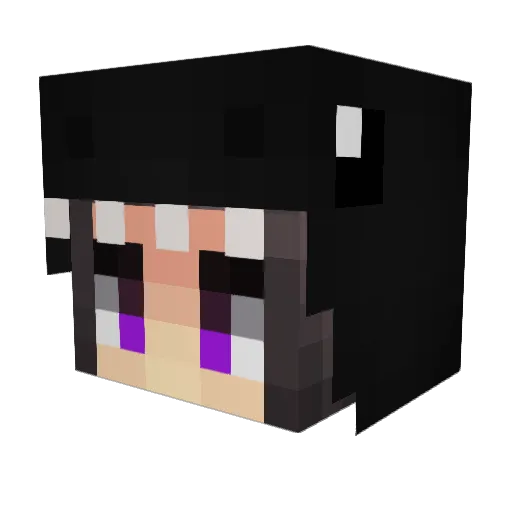 Xuna Minecraft avatar head, 3D render