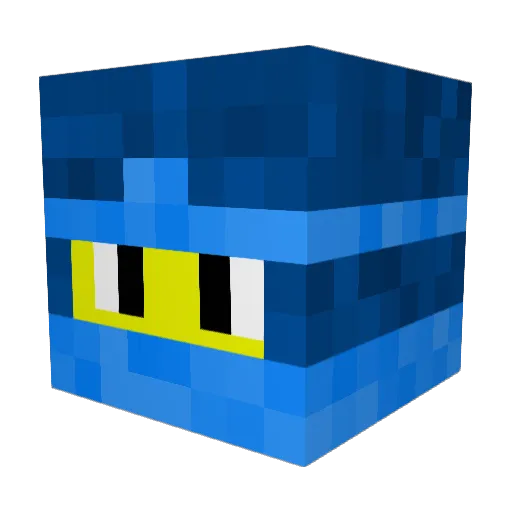 Xunavers Minecraft avatar head, 3D render