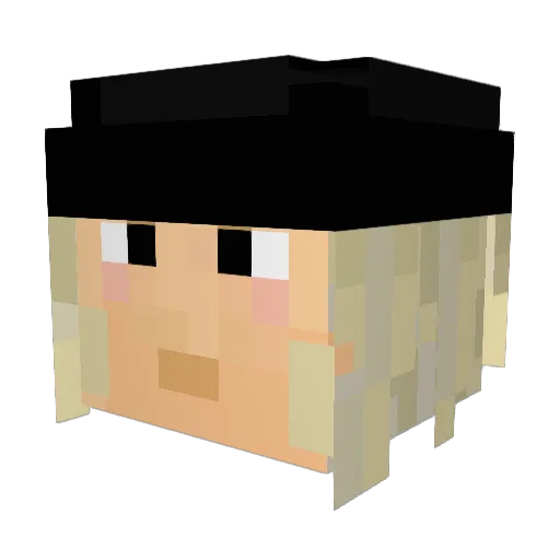 Xunura Minecraft avatar head, 3D render