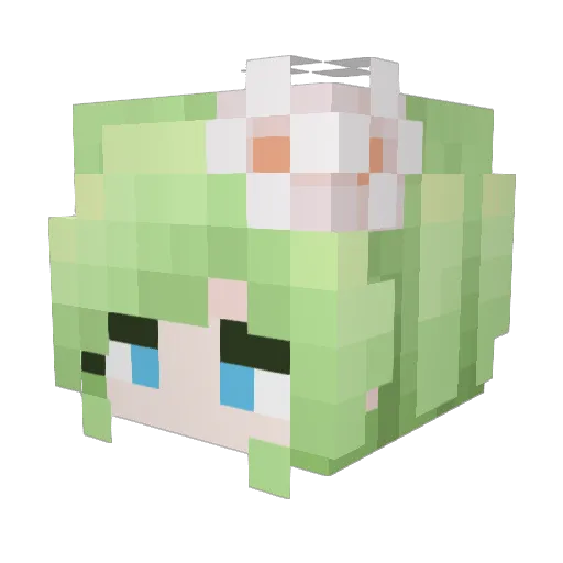 XunyuZi Minecraft avatar head, 3D render