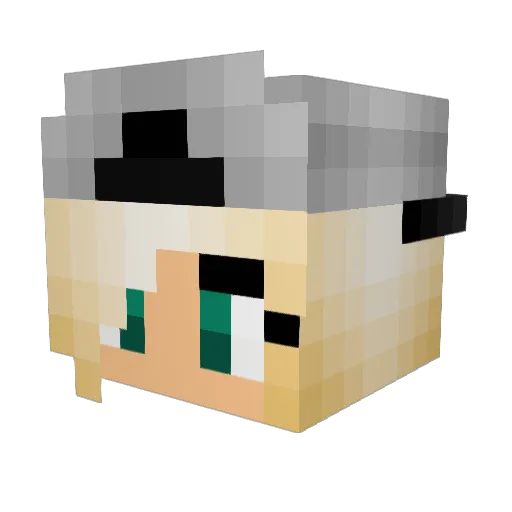 XunyyPlays Minecraft avatar head, 3D render