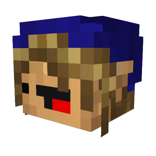Xuorz Minecraft avatar head, 3D render
