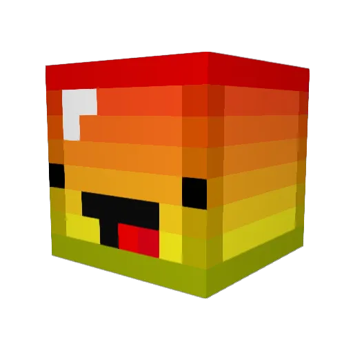 Xupahalls Minecraft avatar head, 3D render