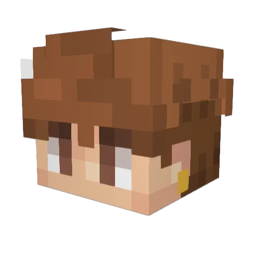 Xupano23 Minecraft avatar head, 3D render