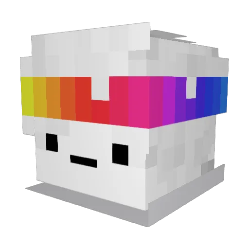 Xuqq Minecraft avatar head, 3D render