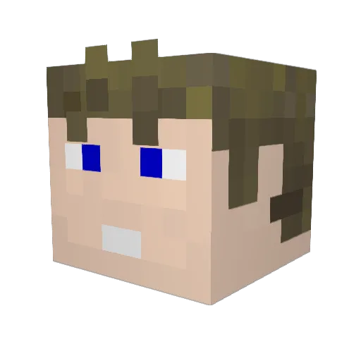 Xuros Minecraft avatar head, 3D render