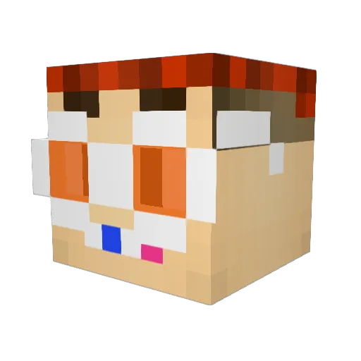 XurtanyerX Minecraft avatar head, 3D render