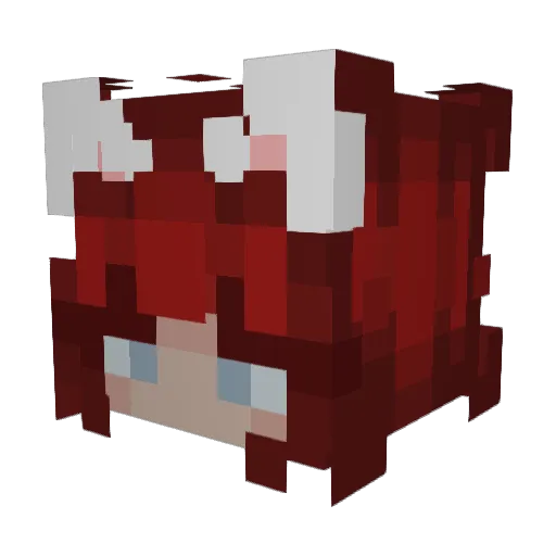 Xuruwus Minecraft avatar head, 3D render