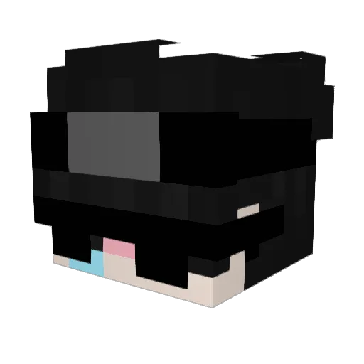 Xuscth Minecraft avatar head, 3D render