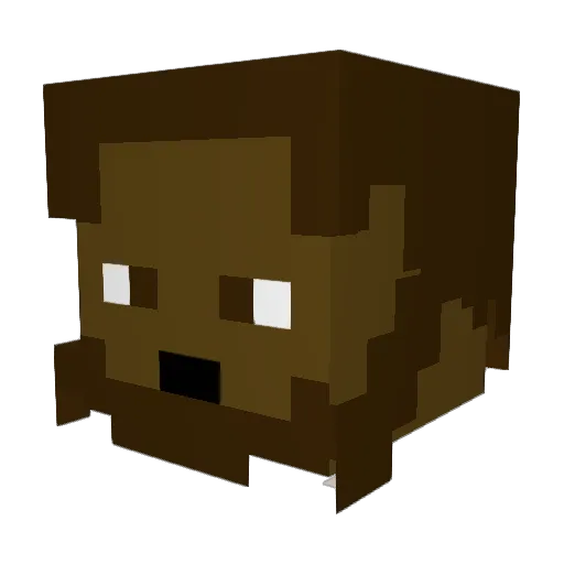 Xusep32 Minecraft avatar head, 3D render