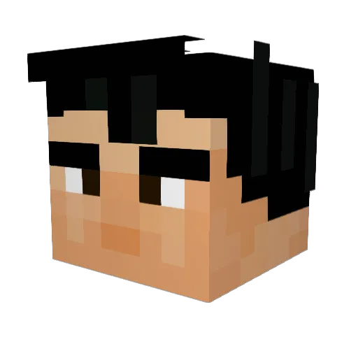 Xusvi Minecraft avatar head, 3D render