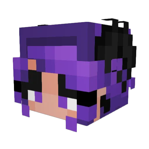 Xutari1 Minecraft avatar head, 3D render