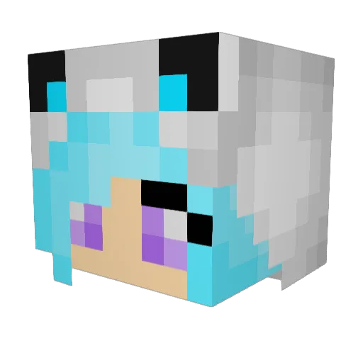 Xuthon Minecraft avatar head, 3D render