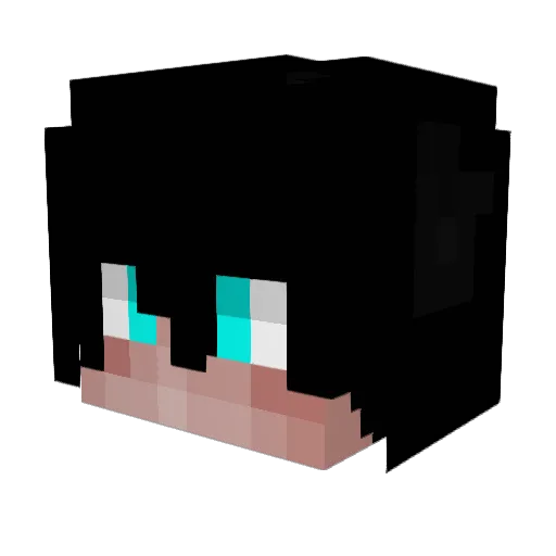 Xutra Minecraft avatar head, 3D render