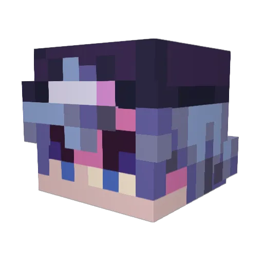 XuuDesu Minecraft avatar head, 3D render