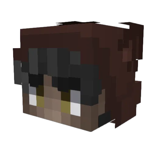 Xuuee Minecraft avatar head, 3D render