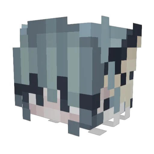 Xuyuh Minecraft avatar head, 3D render