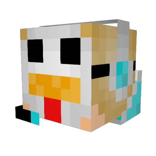 XvEnOm253986 Minecraft avatar head, 3D render