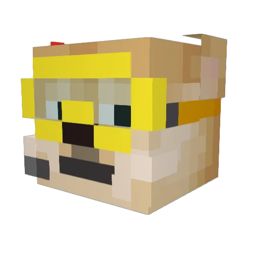 XvHpnotic89 Minecraft avatar head, 3D render