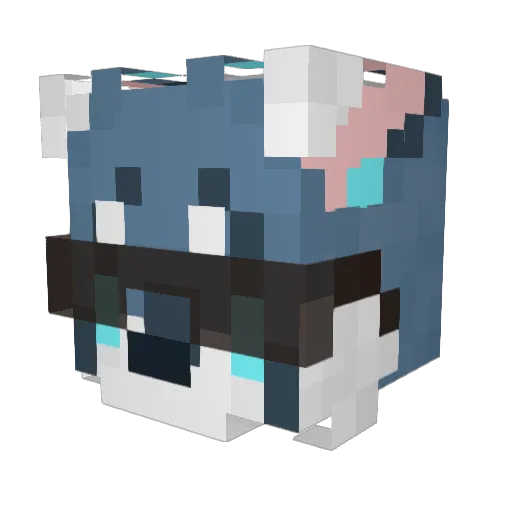 XvMonwww Minecraft avatar head, 3D render