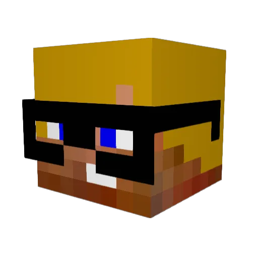 XvReact Minecraft avatar head, 3D render