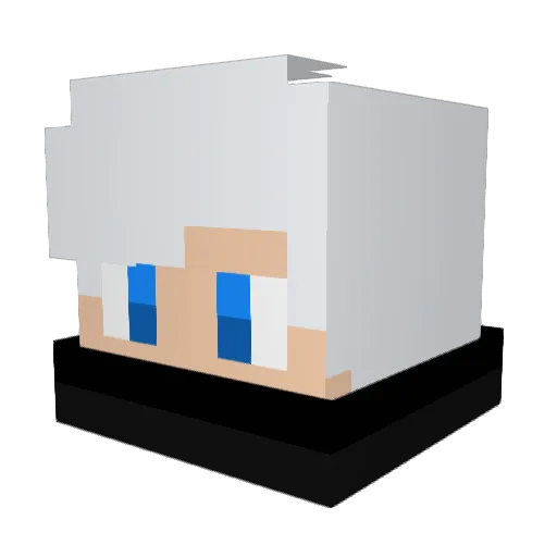 Xvail Minecraft avatar head, 3D render