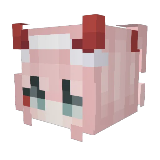 Xvantez Minecraft avatar head, 3D render