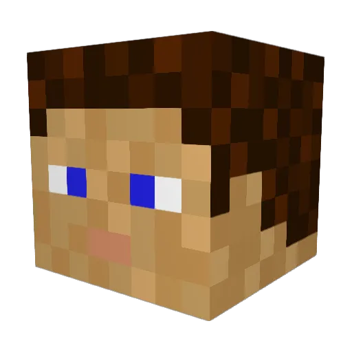 Xvdrom Minecraft avatar head, 3D render